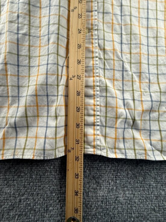 Paul & Shark Blue Yellow Check XL Short Sleeve Button-Down Nautical Pocket Men - Picture 4 of 13